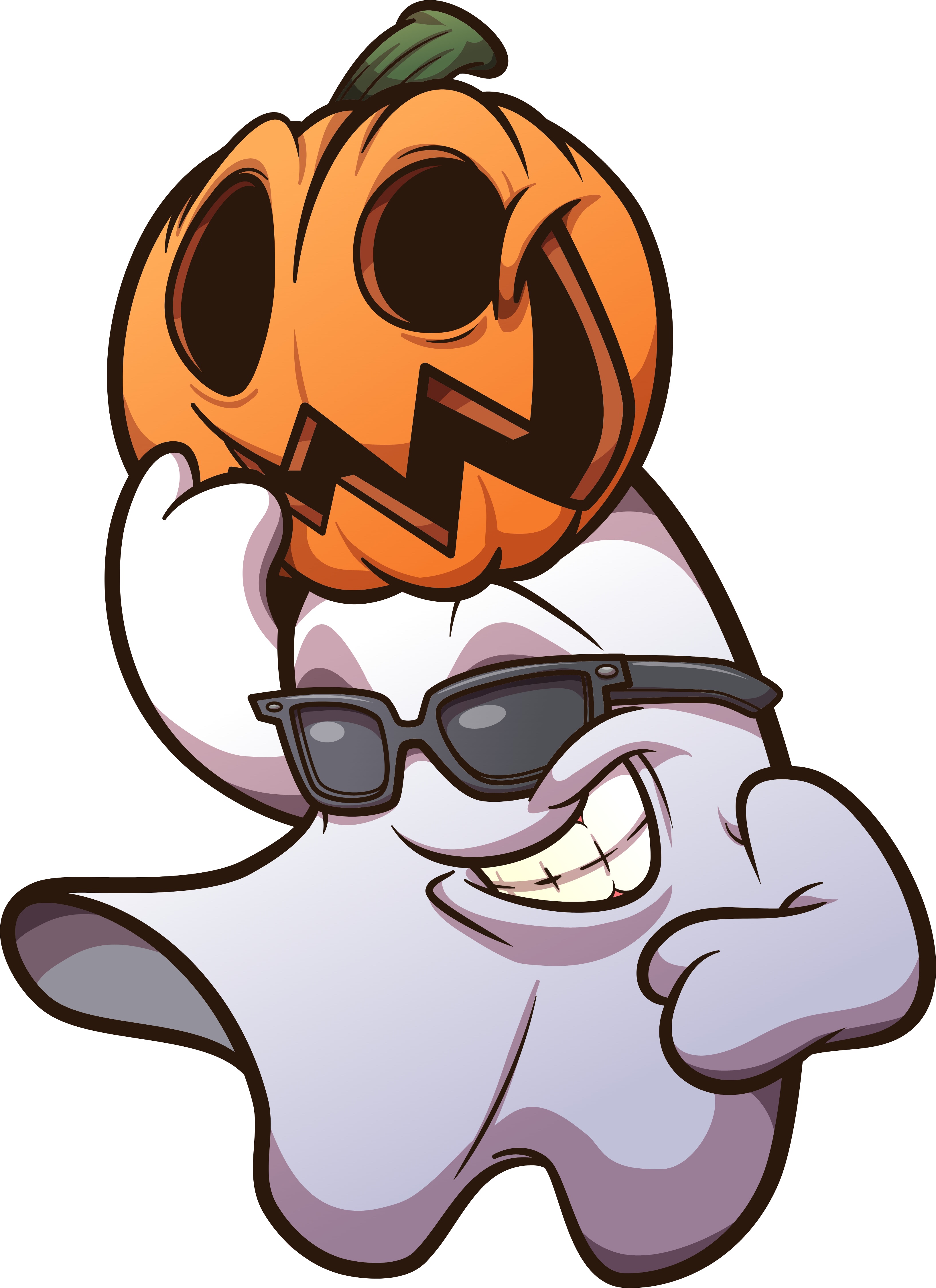 Pumpkin Ghost Vector